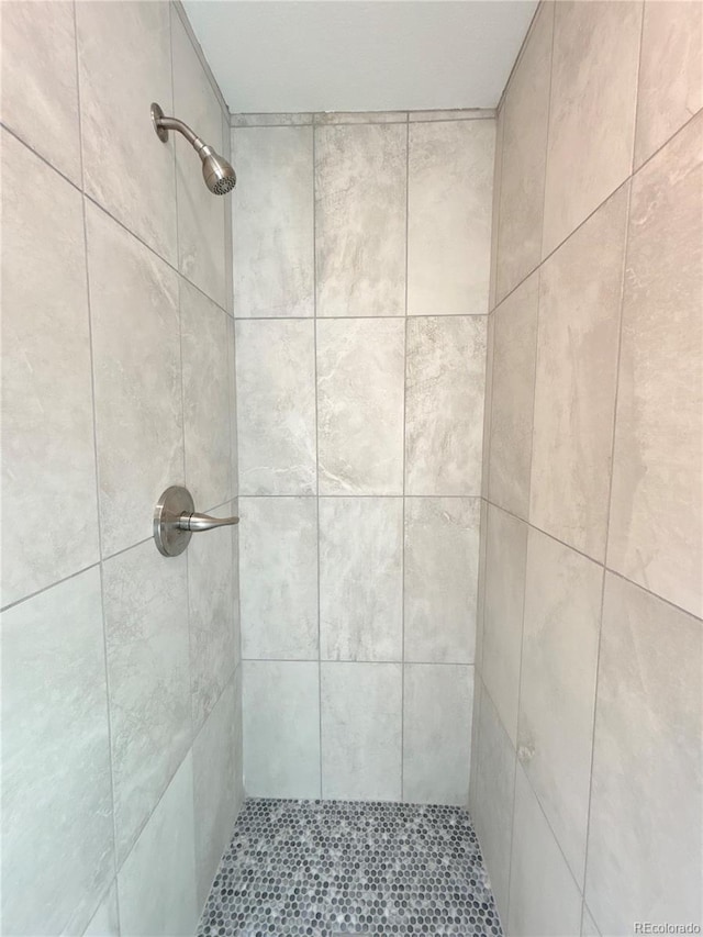 bathroom with tiled shower