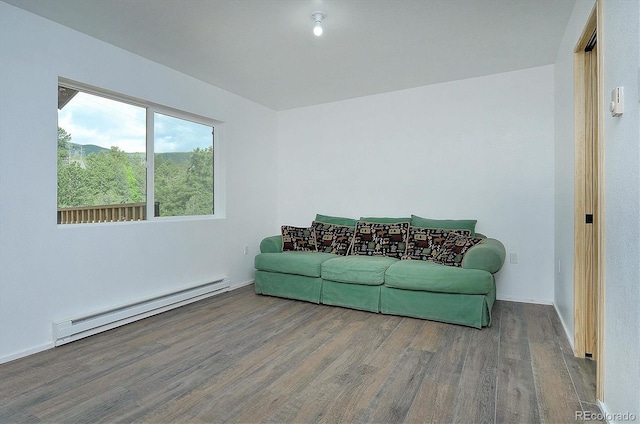 18340 S Lake Rd, Buena Vista, CO 81211 - living area with baseboard heating and wood finished floors