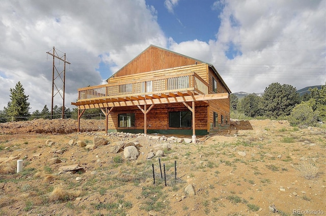 18340 S Lake Rd, Buena Vista, CO 81211 - back of property featuring a deck