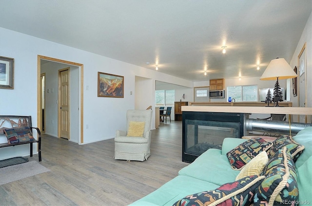 18340 S Lake Rd, Buena Vista, CO 81211 - living area featuring light wood finished floors and baseboards