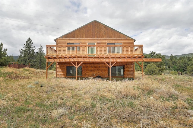 18340 S Lake Rd, Buena Vista, CO 81211 - rear view of property with a deck