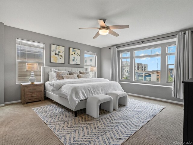 5716 Boston Ct, Denver, CO 80238 - bedroom featuring carpet floors, baseboards, and ceiling fan