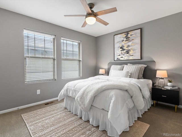 5716 Boston Ct, Denver, CO 80238 - carpeted bedroom with baseboards and a ceiling fan