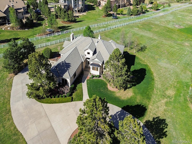 aerial view of residential area