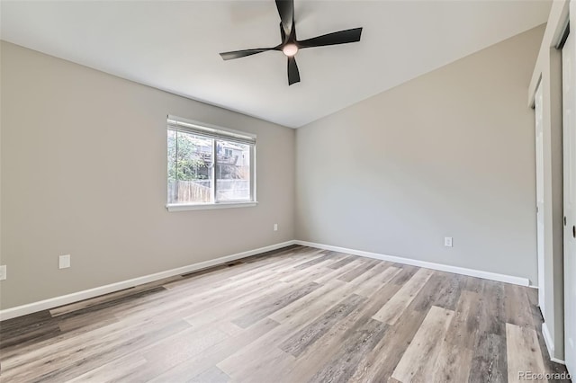 6040 W 75th Dr, Arvada, CO 80003 - empty room featuring wood finished floors and ceiling fan