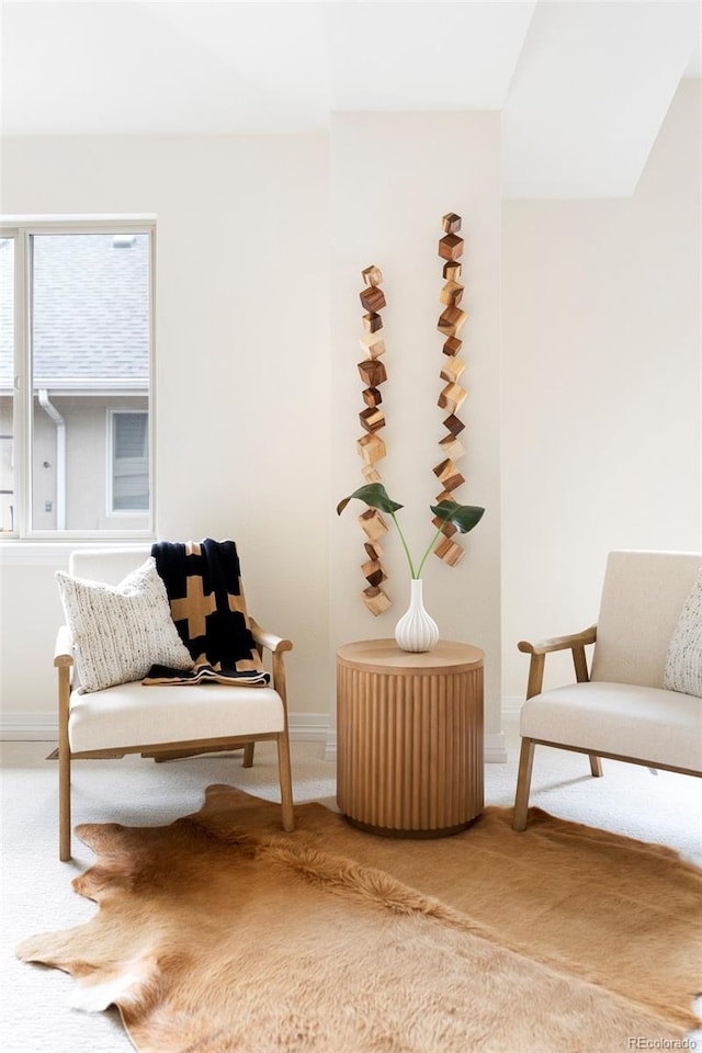 538 Cook St, Denver, CO 80206 - sitting room with carpet floors and baseboards