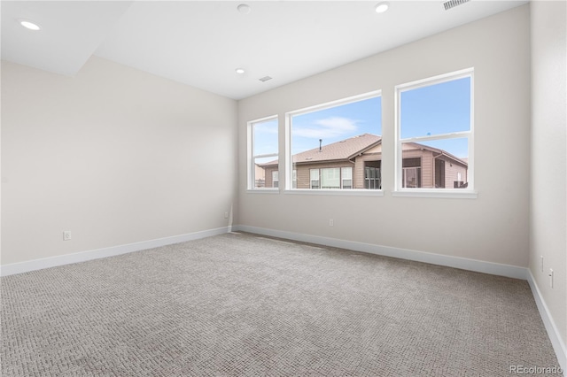 7392 Timberstone St, Castle Pines, CO 80108 - empty room with light carpet, baseboards, and recessed lighting