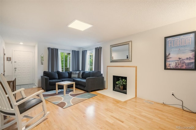 living room featuring hardwood / wood-style floors