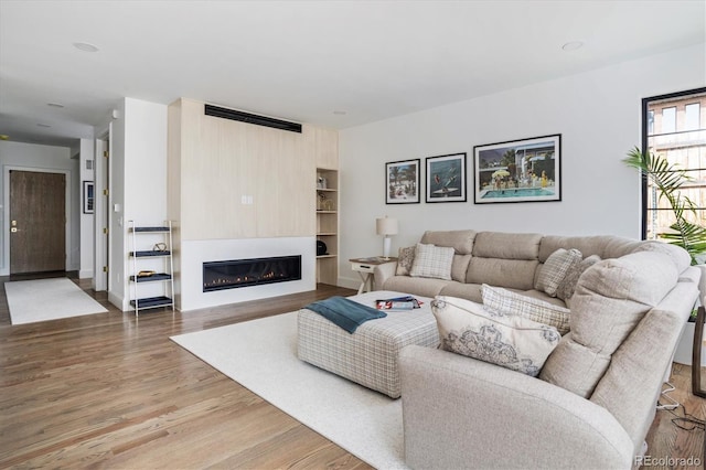 living room featuring hardwood / wood-style flooring