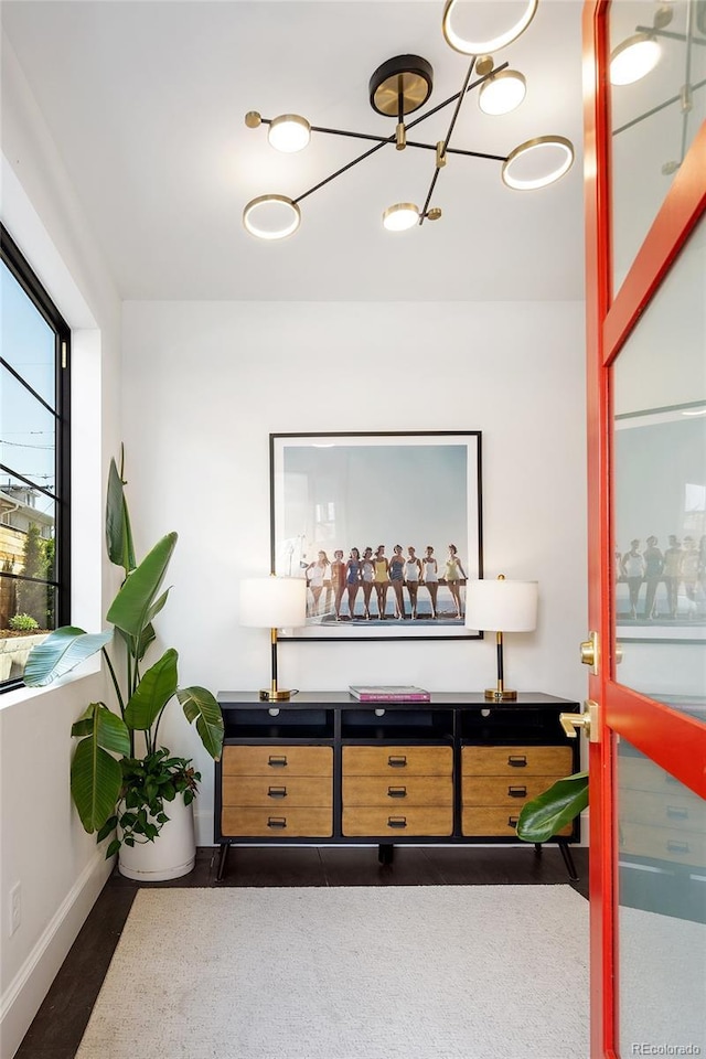 living room with baseboards