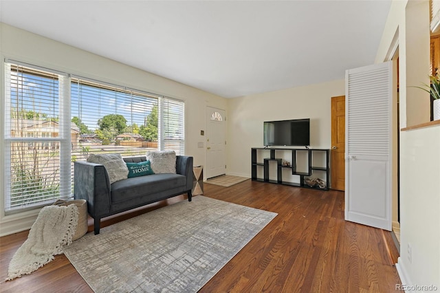 920 Emerson Cir, Northglenn, CO 80233 - living room featuring wood finished floors and baseboards