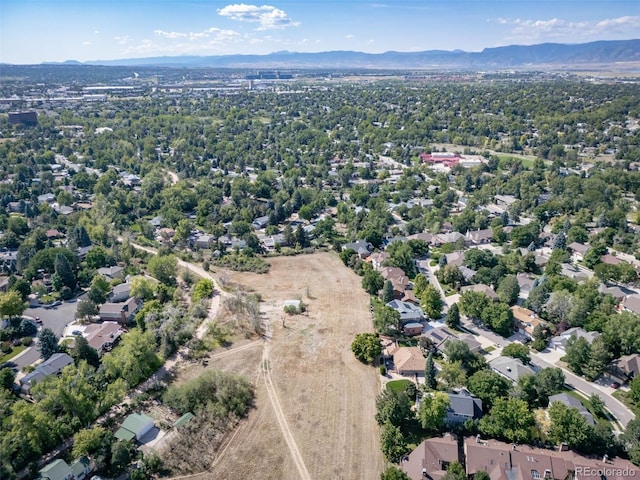 aerial view featuring a mountain view