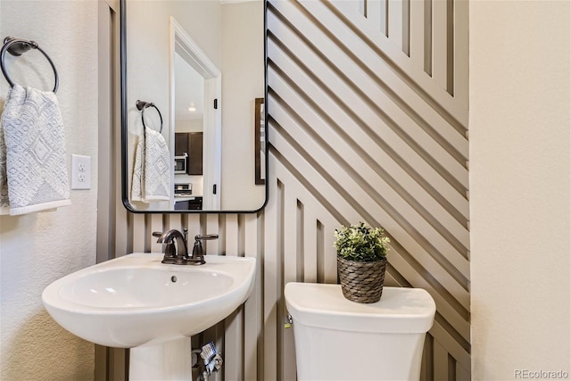 bathroom with sink and toilet