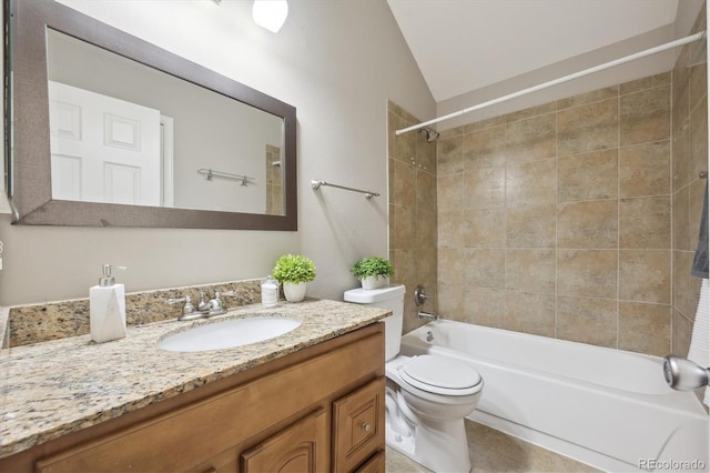 3078 W 107th Pl Unit D, Westminster, CO 80031 - full bathroom featuring vanity, shower / tub combination, and lofted ceiling
