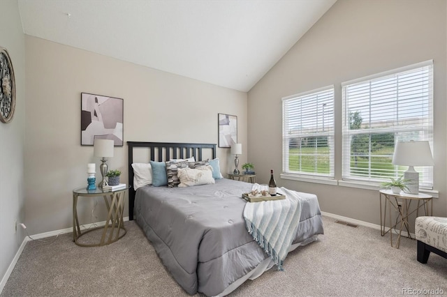 3078 W 107th Pl Unit D, Westminster, CO 80031 - bedroom with carpet flooring and high vaulted ceiling