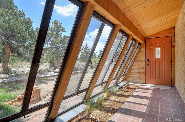 30600 County Road 371, Buena Vista, CO 81211 - unfurnished sunroom featuring vaulted ceiling