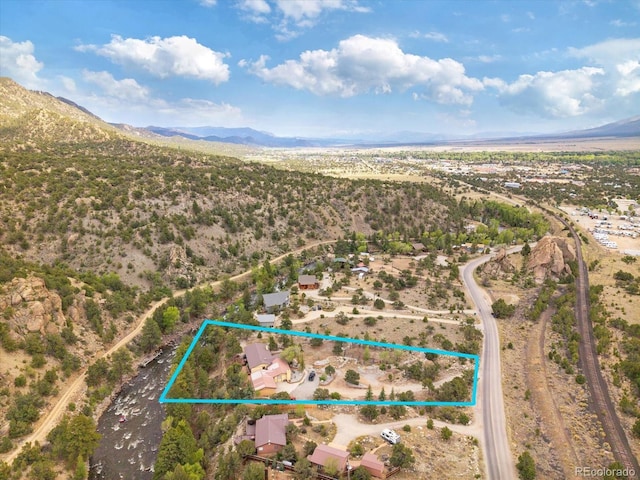 30600 County Road 371, Buena Vista, CO 81211 - view of rural area featuring a mountain backdrop and property parcel outlined