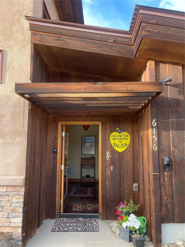 view of doorway to property