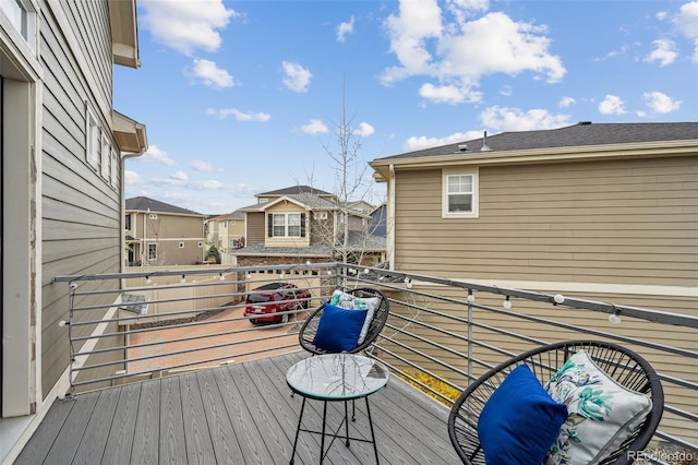 deck featuring a residential view