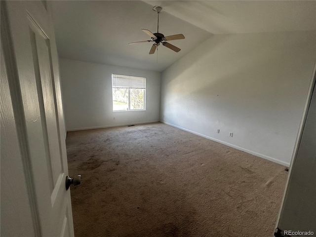 2005 W 86th Ave, Denver, CO 80260 - carpeted empty room featuring vaulted ceiling and ceiling fan