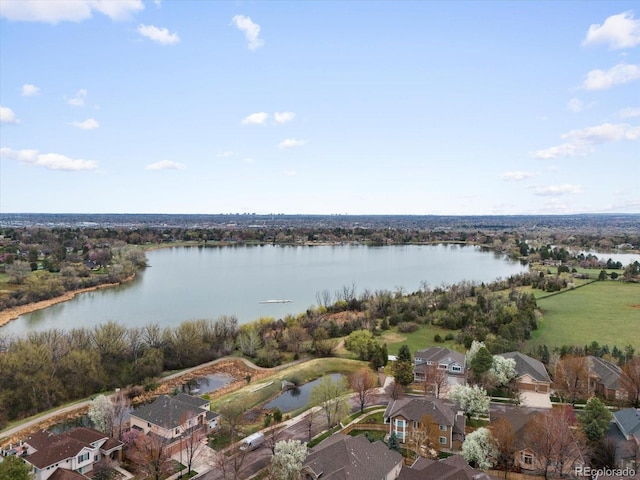 5497 W Prentice Ct, Littleton, CO 80123 - aerial view of property's location featuring a nearby body of water and nearby suburban area