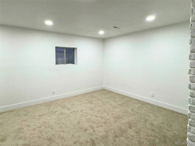 view of carpeted empty room