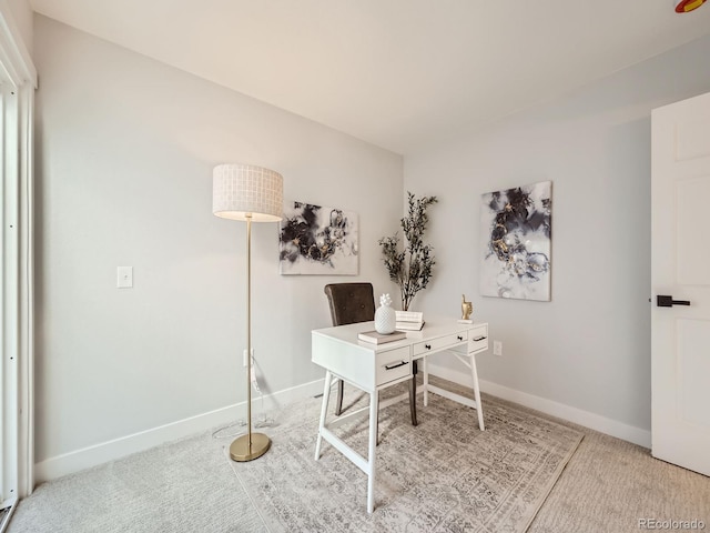 office area with carpet floors