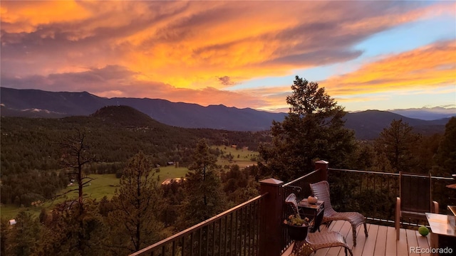 854 Dick Mountain Dr, Bailey, CO 80421 - mountain view featuring a forest