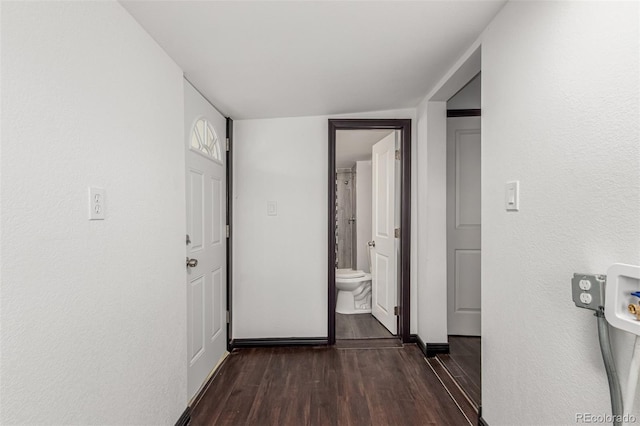 299 4th Ave, Limon, CO 80828 - hallway with wood finished floors and baseboards