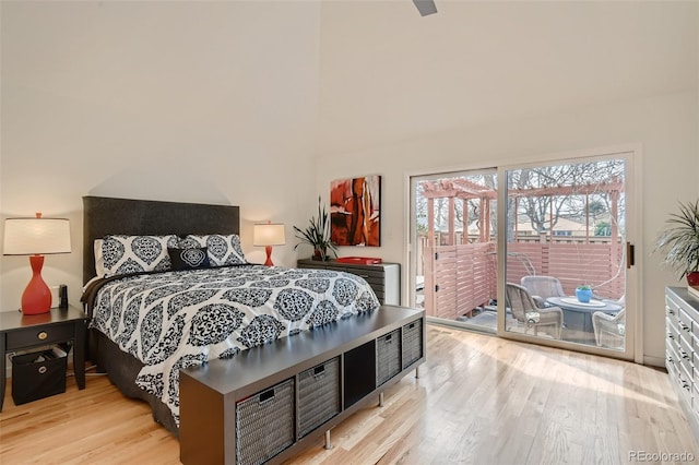 4565 E Mexico Ave Unit 3, Denver, CO 80222 - bedroom featuring access to outside and light wood-style floors