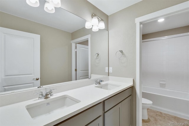 9910 Biscay St, Commerce City, CO 80022 - bathroom with double vanity and  shower combination