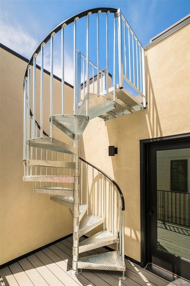 view of stairs