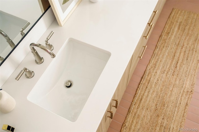 bathroom featuring a sink and a shower with curtain