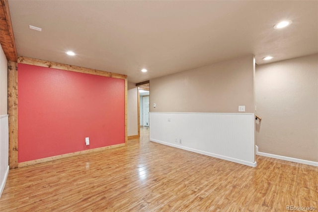 1345 Leslie Cir, Woodland Park, CO 80863 - unfurnished room featuring wood finished floors and recessed lighting