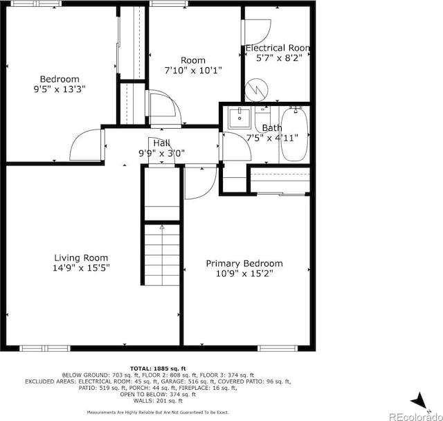 1345 Leslie Cir, Woodland Park, CO 80863 - view of property floor plan