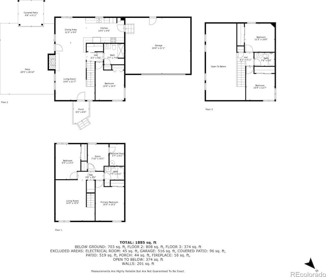 1345 Leslie Cir, Woodland Park, CO 80863 - view of home floor plan