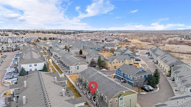 aerial view featuring a residential view