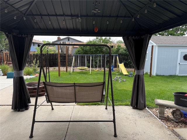 7132 Xavier Way, Westminster, CO 80030 - view of patio / terrace featuring a playground and a gazebo