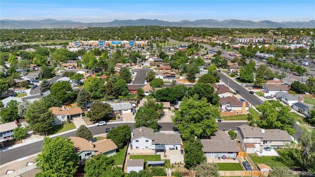 7132 Xavier Way, Westminster, CO 80030 - aerial perspective of suburban area with a mountainous background