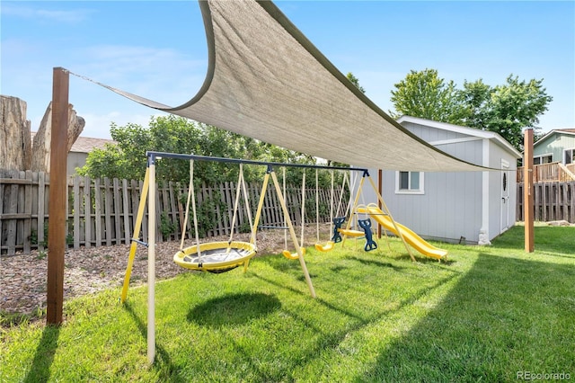 7132 Xavier Way, Westminster, CO 80030 - fenced backyard featuring a playground
