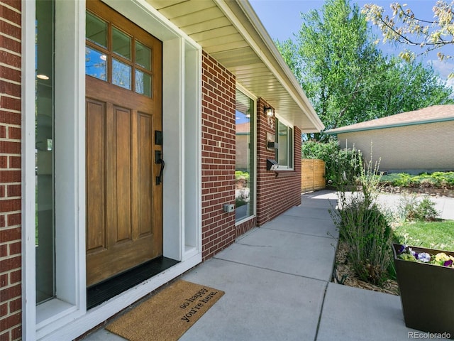 207 Iowa Dr, Golden, CO 80403 - doorway to property featuring brick siding
