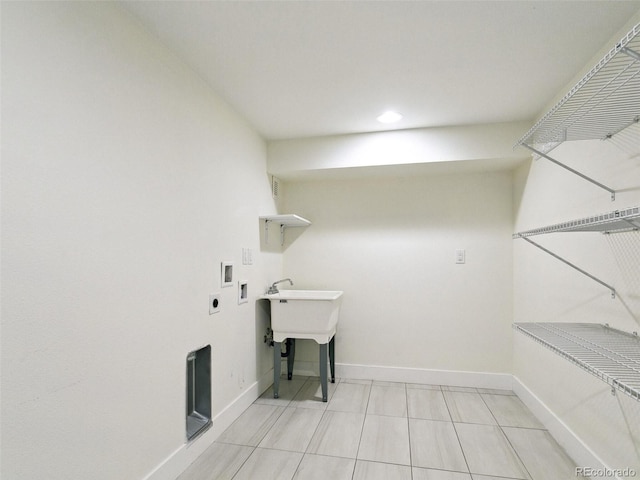 207 Iowa Dr, Golden, CO 80403 - clothes washing area with hookup for a washing machine, electric dryer hookup, baseboards, and recessed lighting