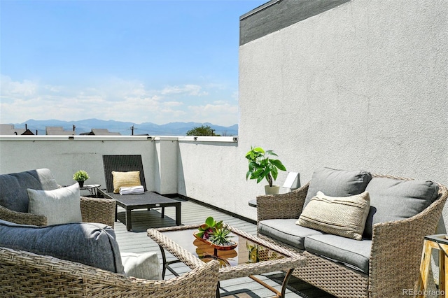 4394 Zenobia St, Denver, CO 80212 - patio / terrace featuring a mountain view and outdoor lounge area