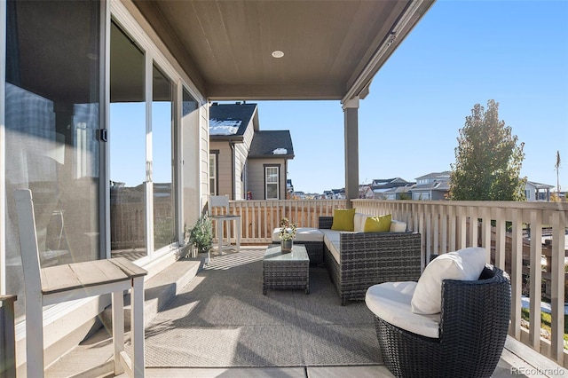 view of patio featuring an outdoor hangout area