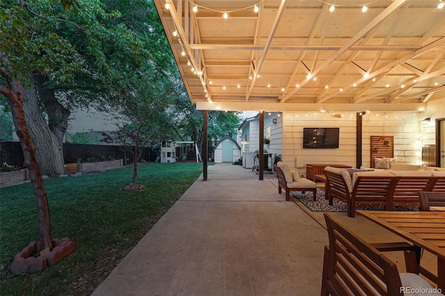 6830 Lamar St, Arvada, CO 80003 - view of patio with outdoor lounge area