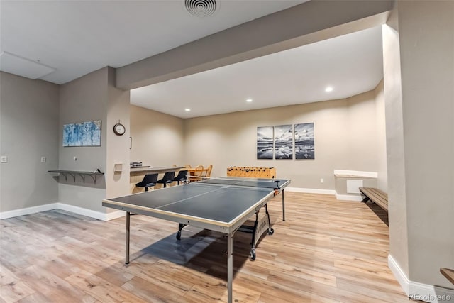 311 W La Bonte St Unit 306, Dillon, CO 80435 - recreation room with light wood-style flooring, baseboards, and recessed lighting