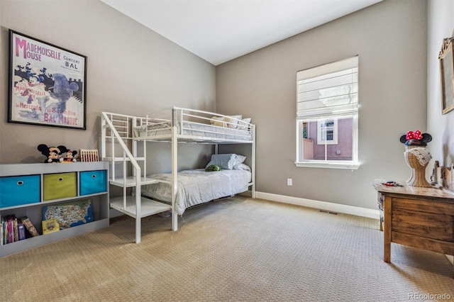 bedroom featuring carpet flooring