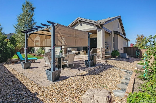 exterior space featuring a pergola and a patio