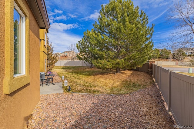 view of yard with a patio