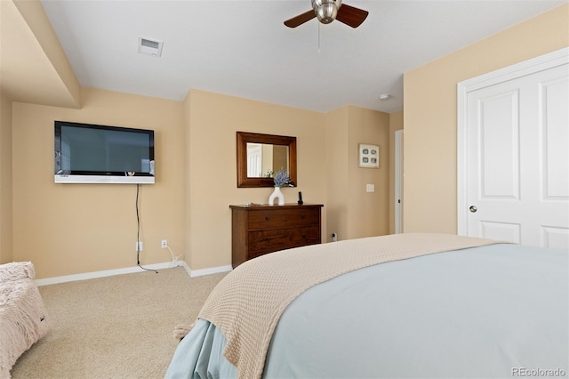 2488 Lake Vista Dr, Broomfield, CO 80023 - carpeted bedroom featuring baseboards and a ceiling fan
